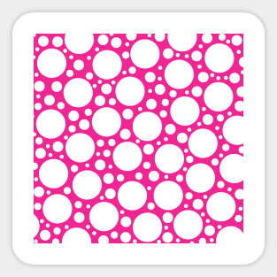 Polka Dots in Pink & White Sticker